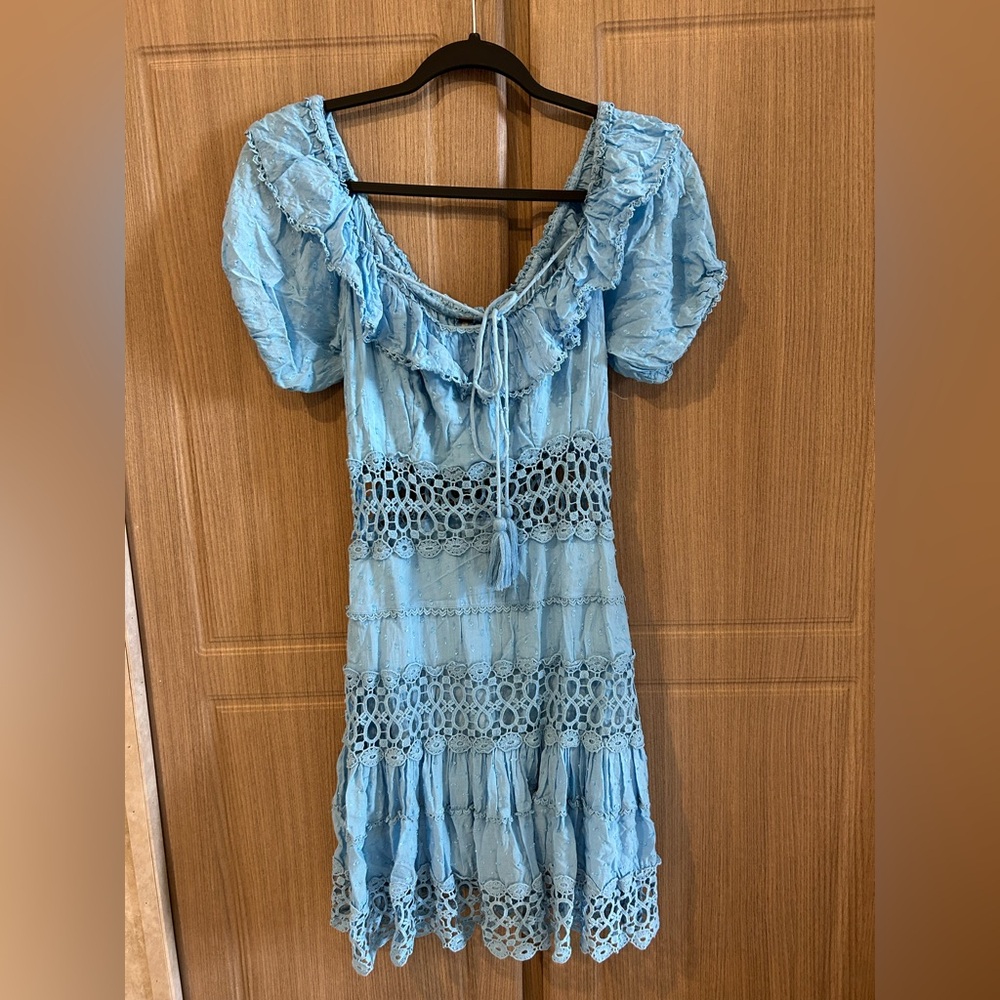 Free People Blue Lace Dress